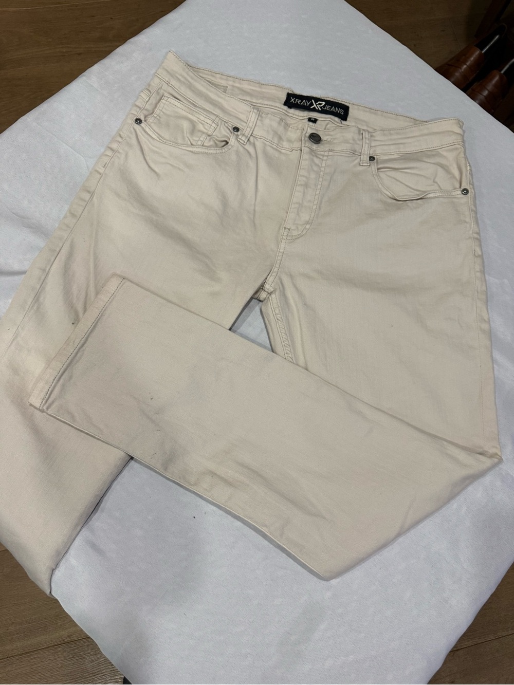 Xray Jeans Men's Cream Chinos - Slim Fit